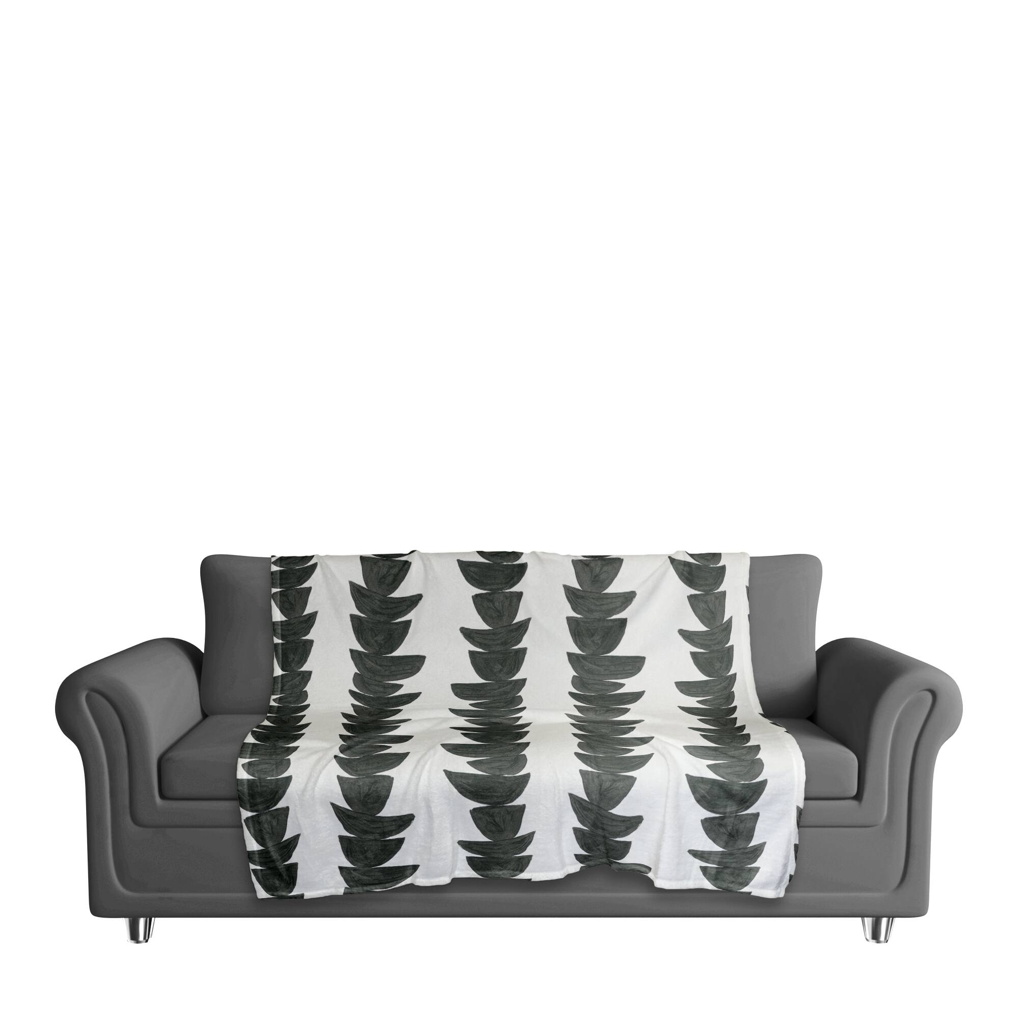 Monochromatic Stacked Bowls 50" x 60" Coral Fleece Blanket